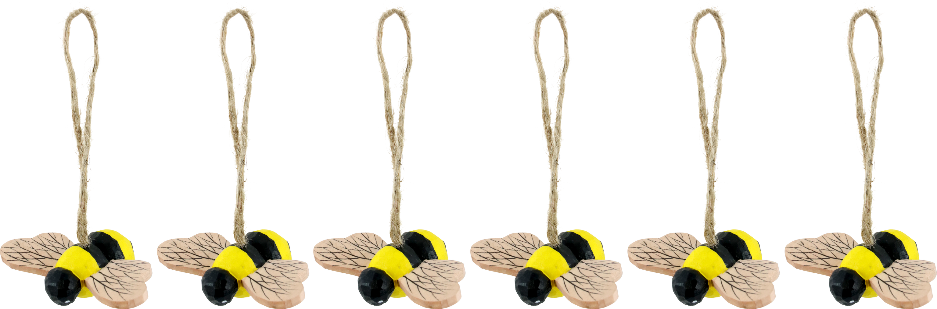 1036 PENDENTIFS EN BOIS BIENEN  6P