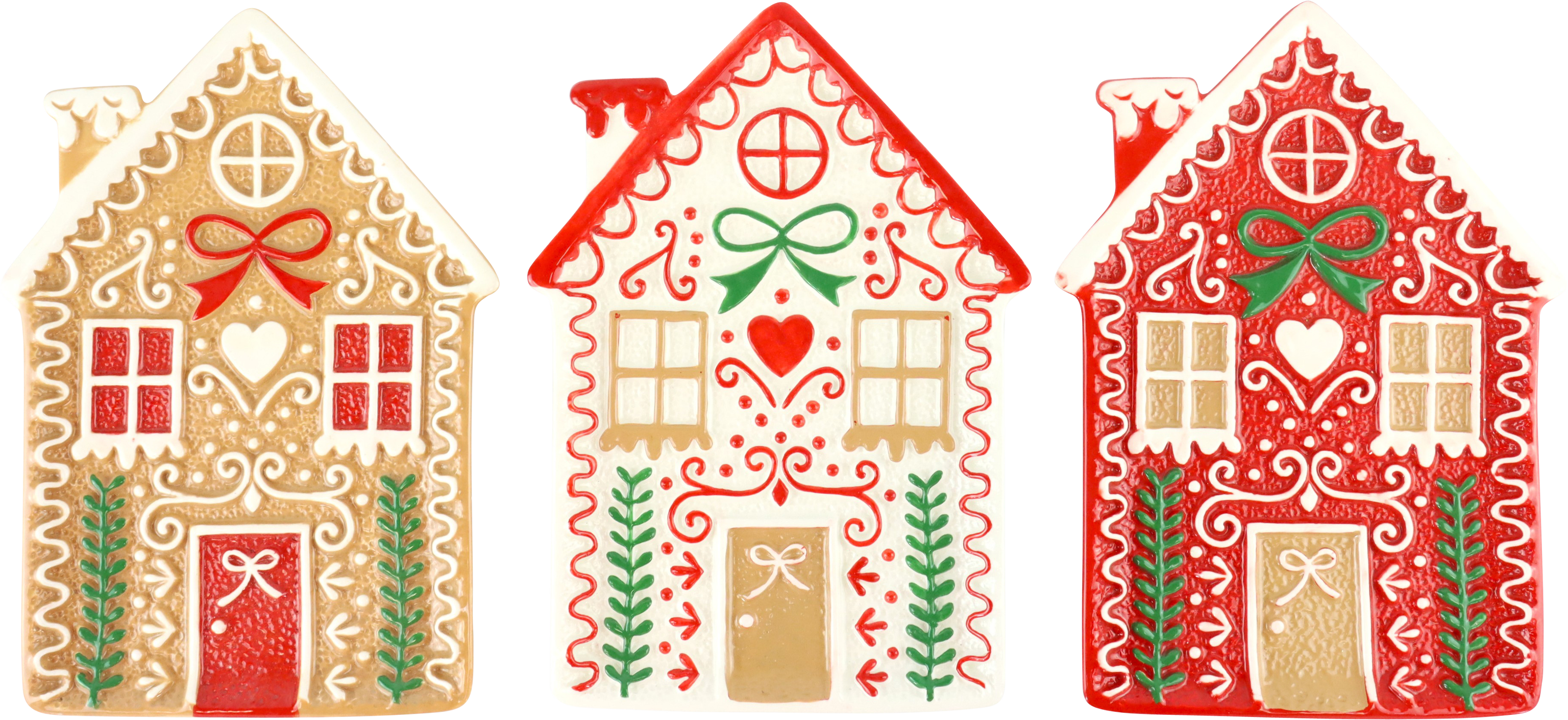 1051 PLATES CANDY COTTAGE  S/3