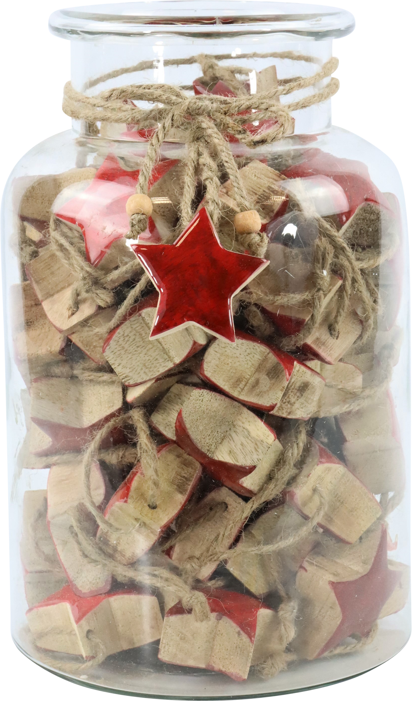 1055 GLAS MIT STERNHÄNGERN ROT  S/61