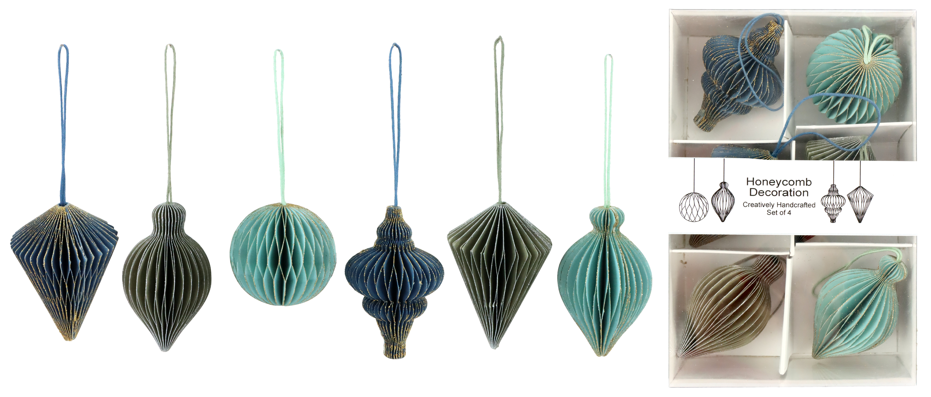 1292 FESTSCHMUCK HONEYCOMB  S/6