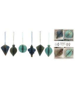 1292 DECORATIONS HONEYCOMB  S/6