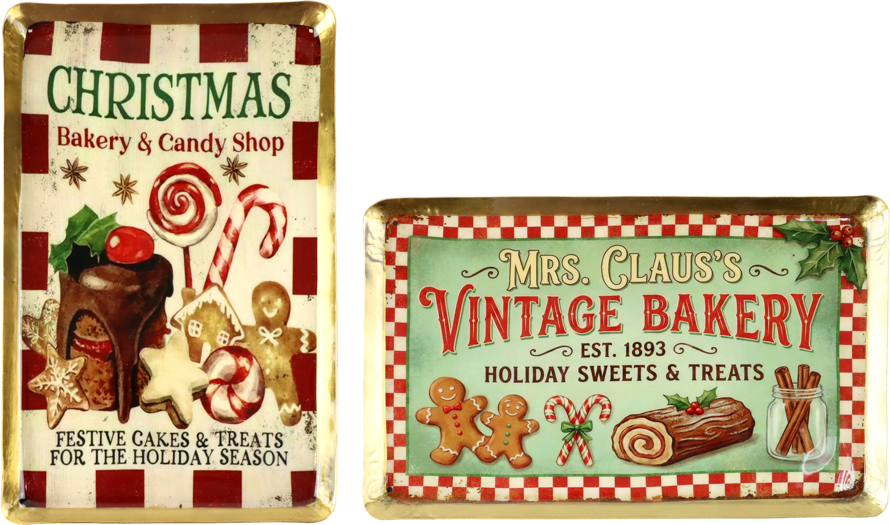 1594 BANDEJAS VINTAGE BAKERY  S/2