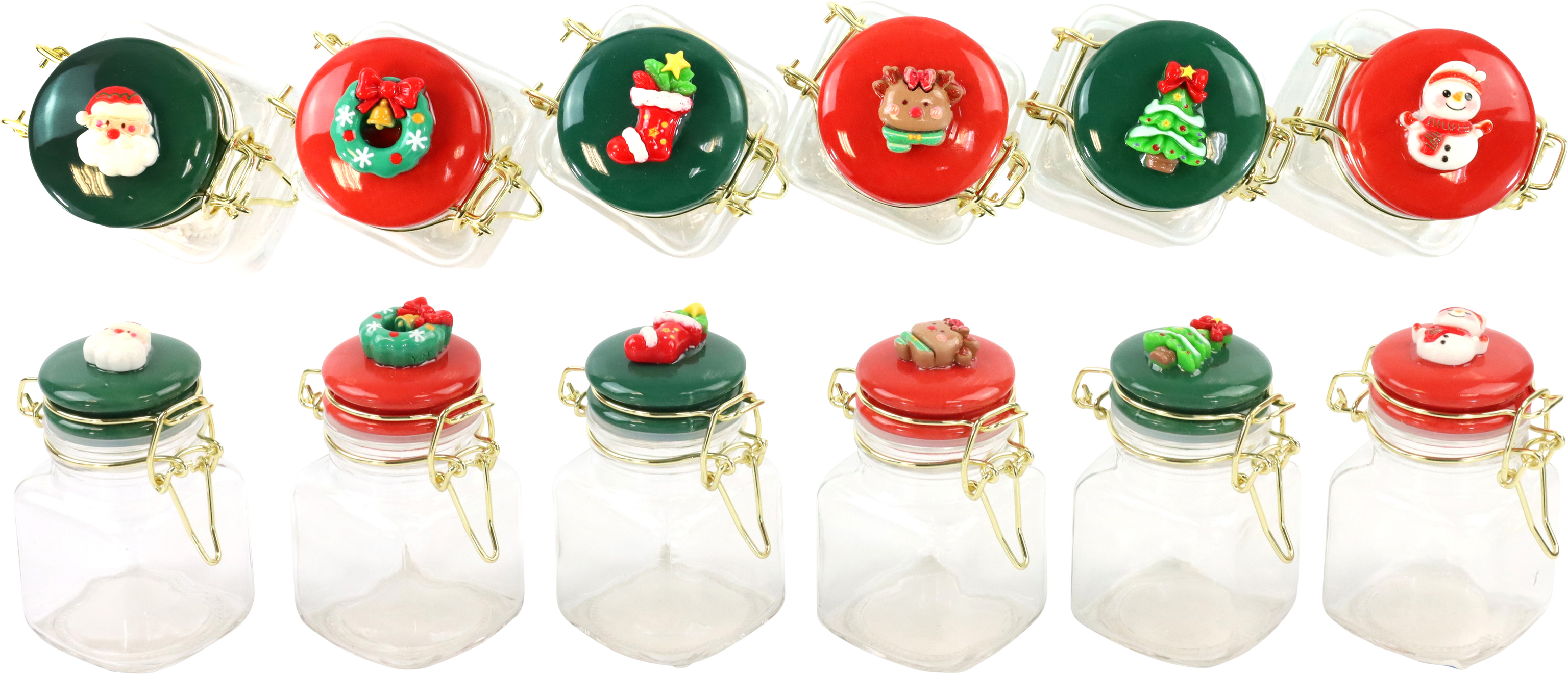 1785 BOÎTES EN VERRE CANDY CANE  6P