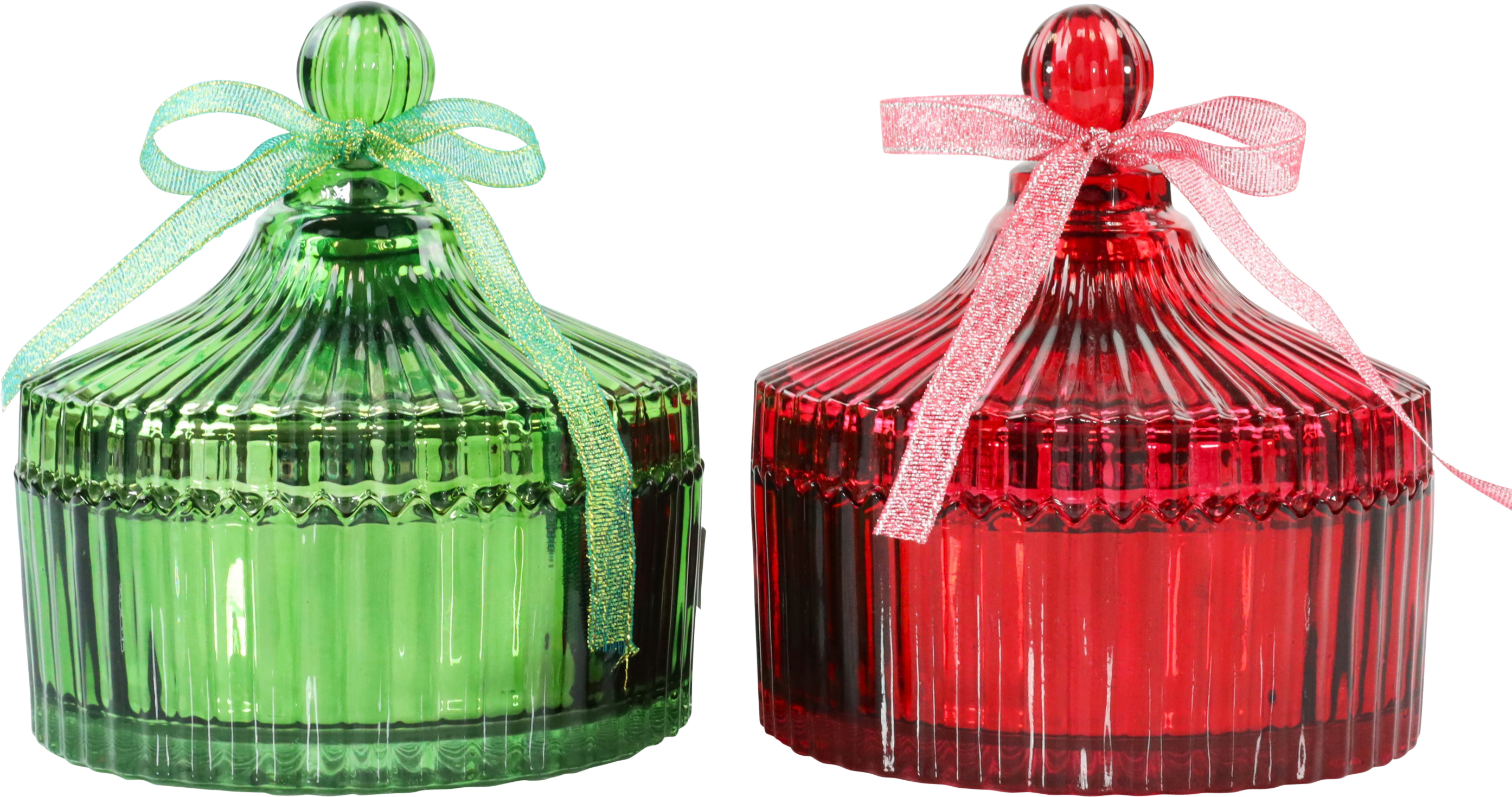 1787 BOÎTES EN VERRE CANDY CANE  2P