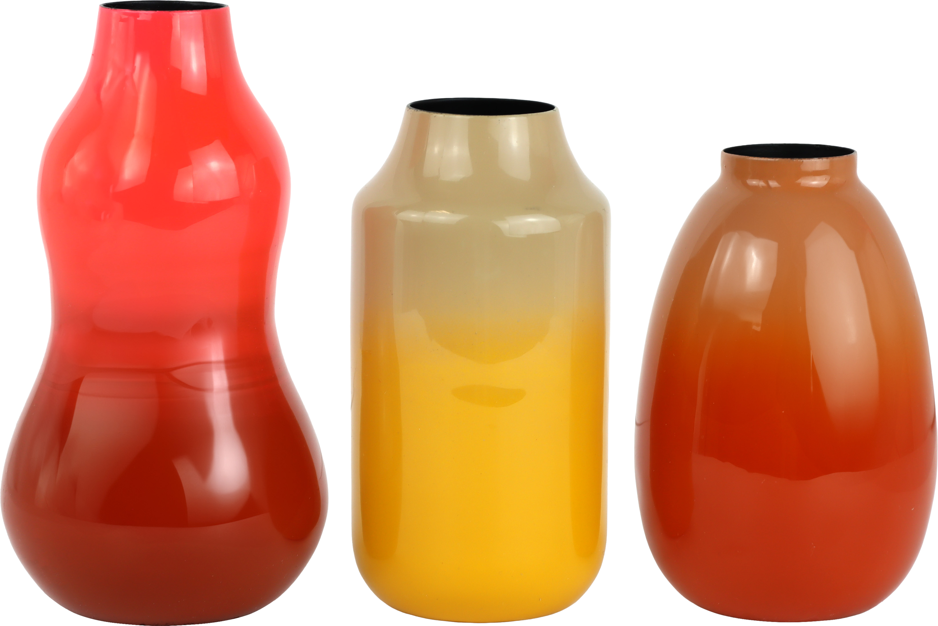 1803 TRÍO DE JARRONES AMBER MUSE  S/3