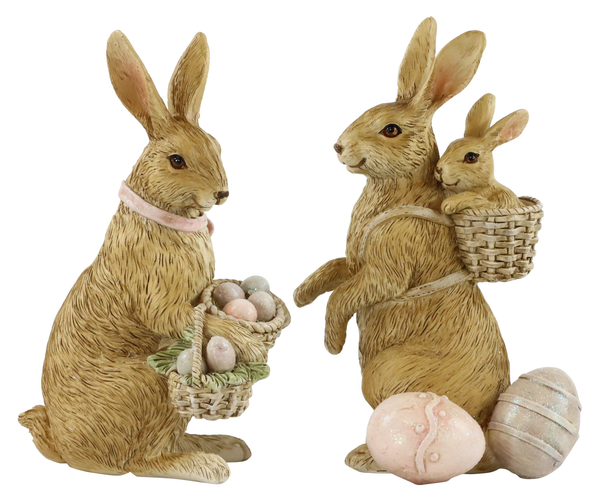 3037 RABBITS VINTAGE EASTER  S/2