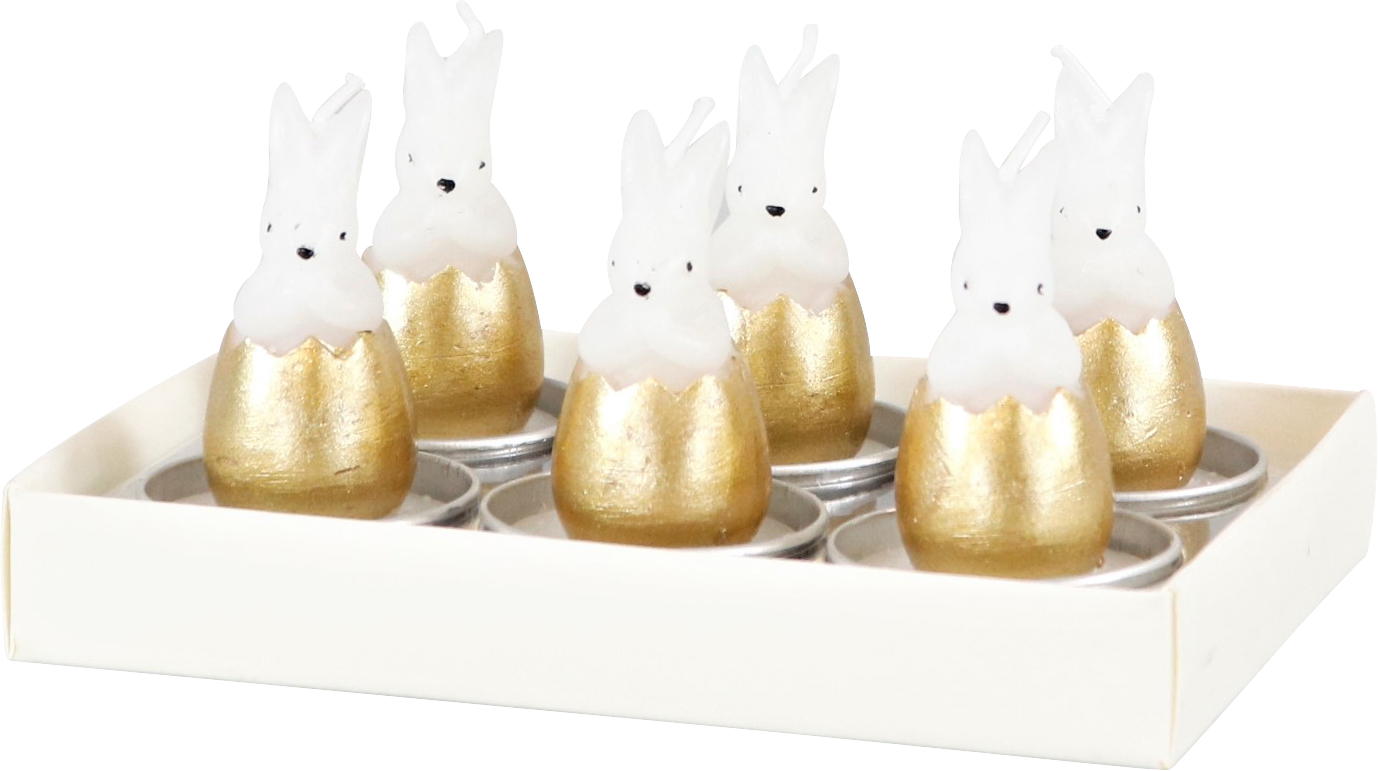 3056 TEALIGHTS BUNNIES  S/6