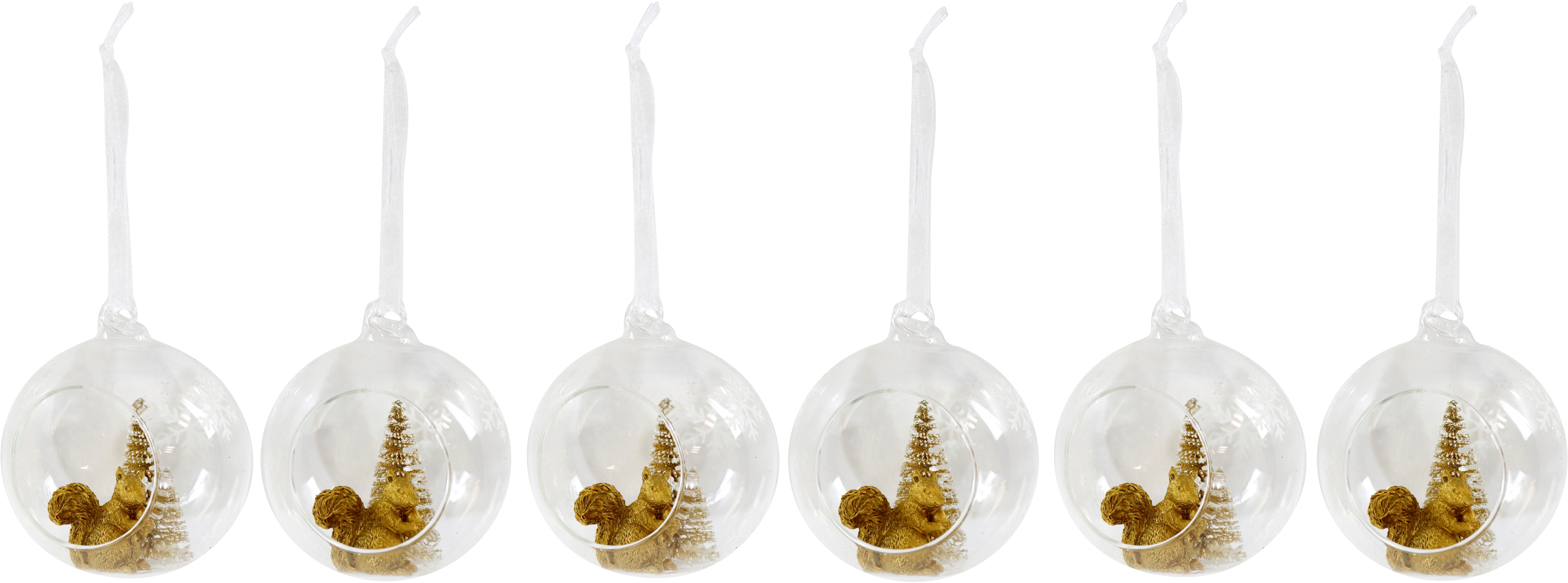 3161 GLASKUGELN EICHHÖRNCHEN  S/6