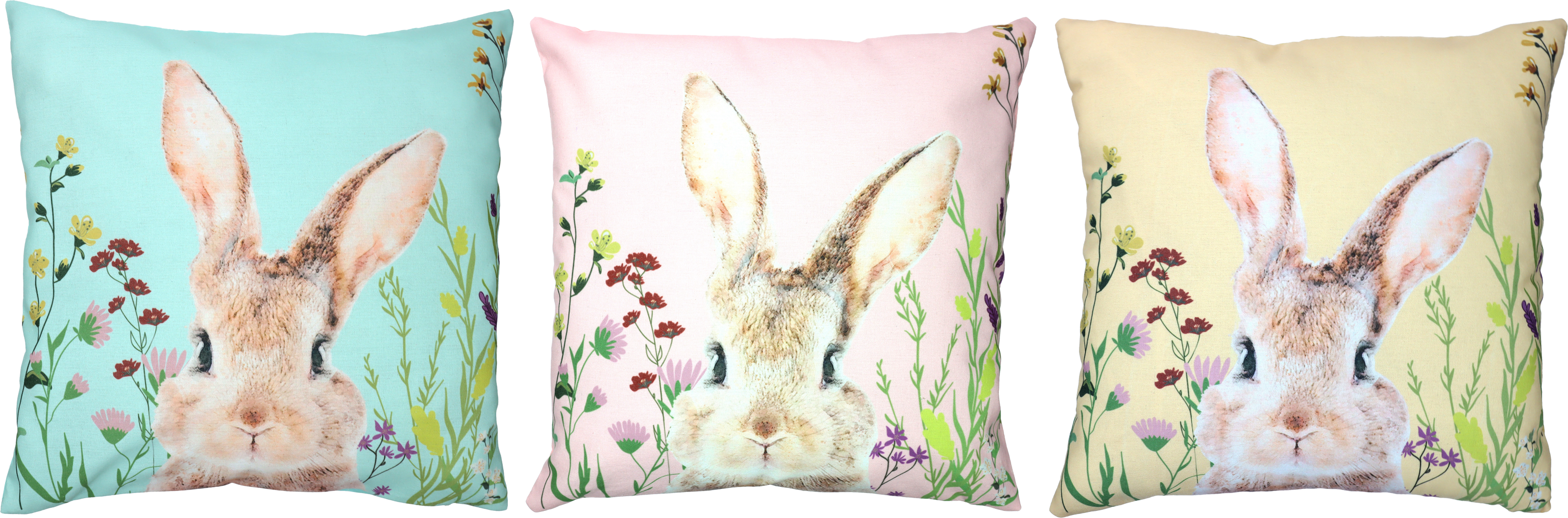 3202 CUSHIONCOVER BUNNY MEADOW  S/3