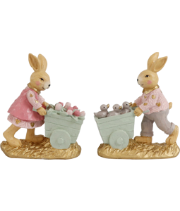 3283 FIGURINES  BUSY RABBITS  2P