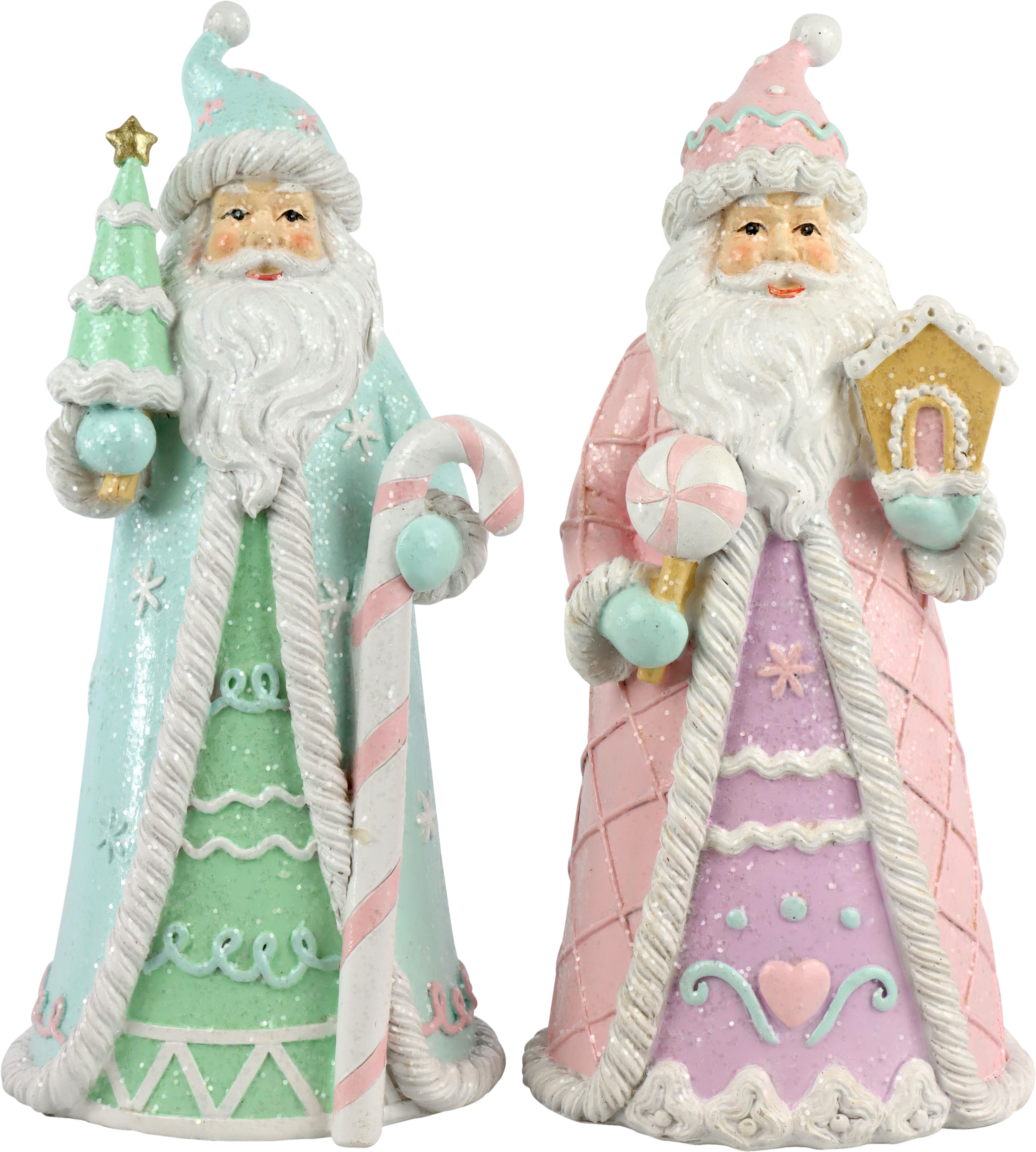 3339 SANTA CLAUSES CANDY XMAS  S/2