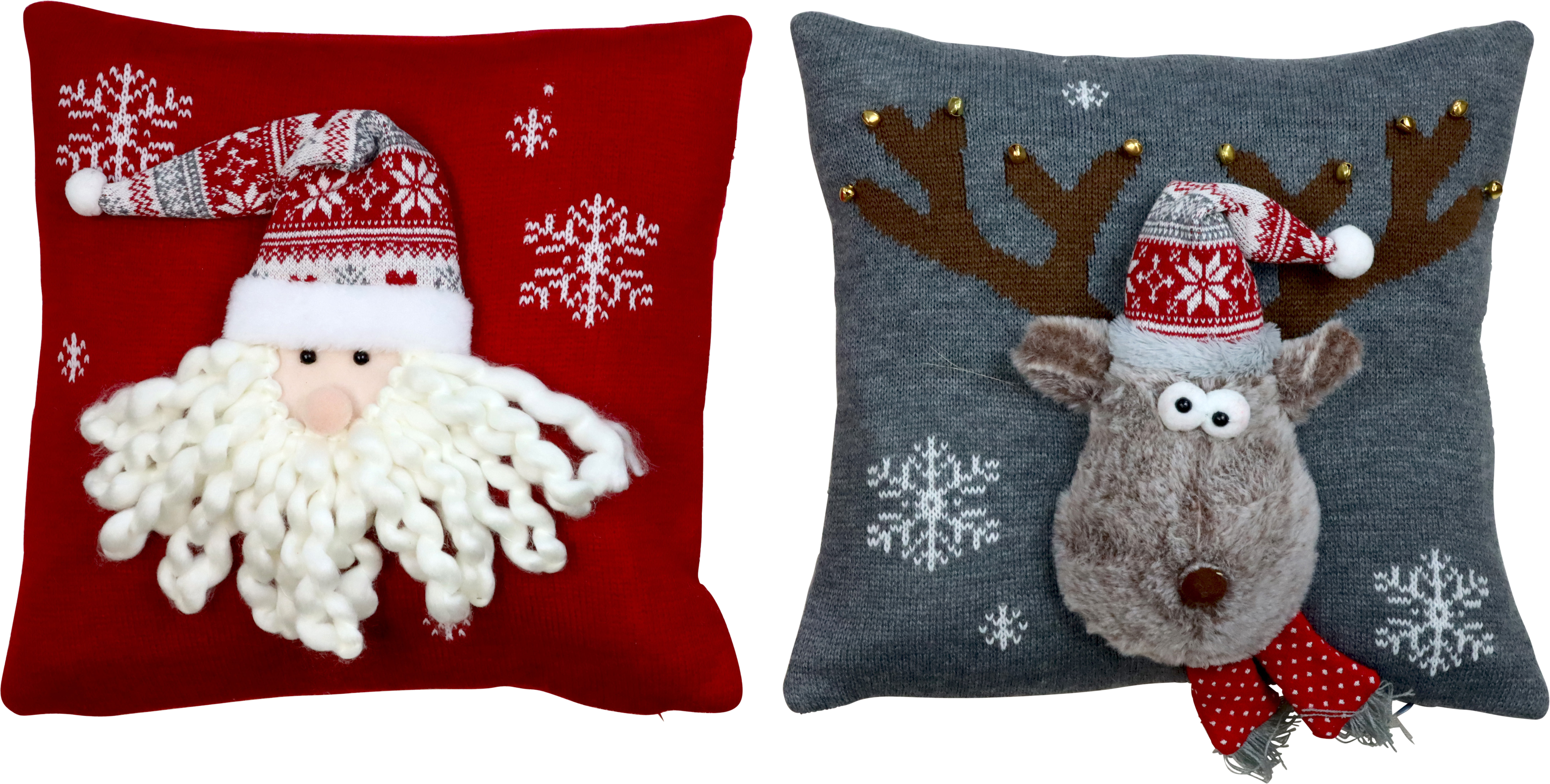 3439 CUSHION COVER SANTA&ELCH 40X40 S/2