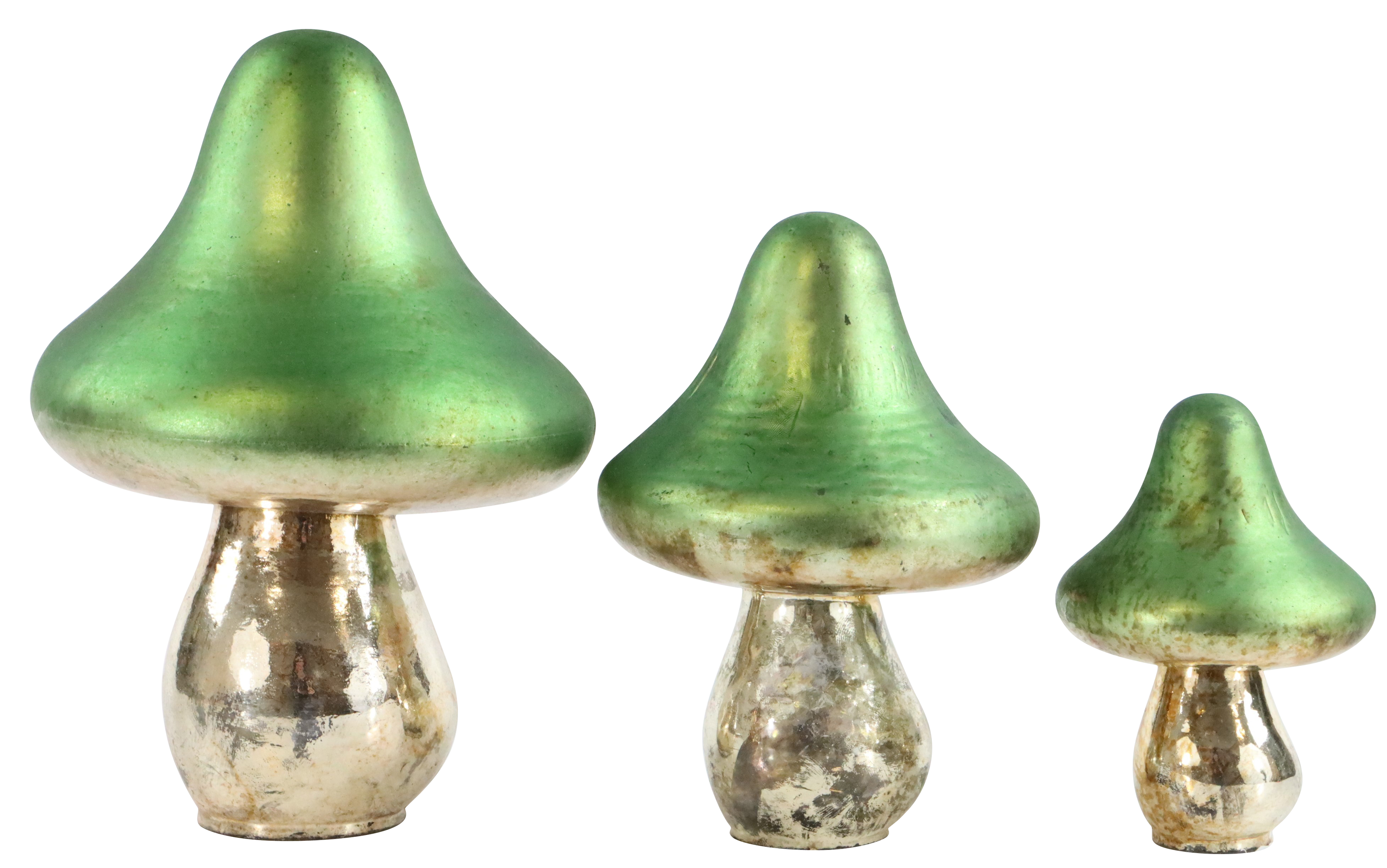 3620 CHAMPIGNONS EN VERRE VERDE  3P