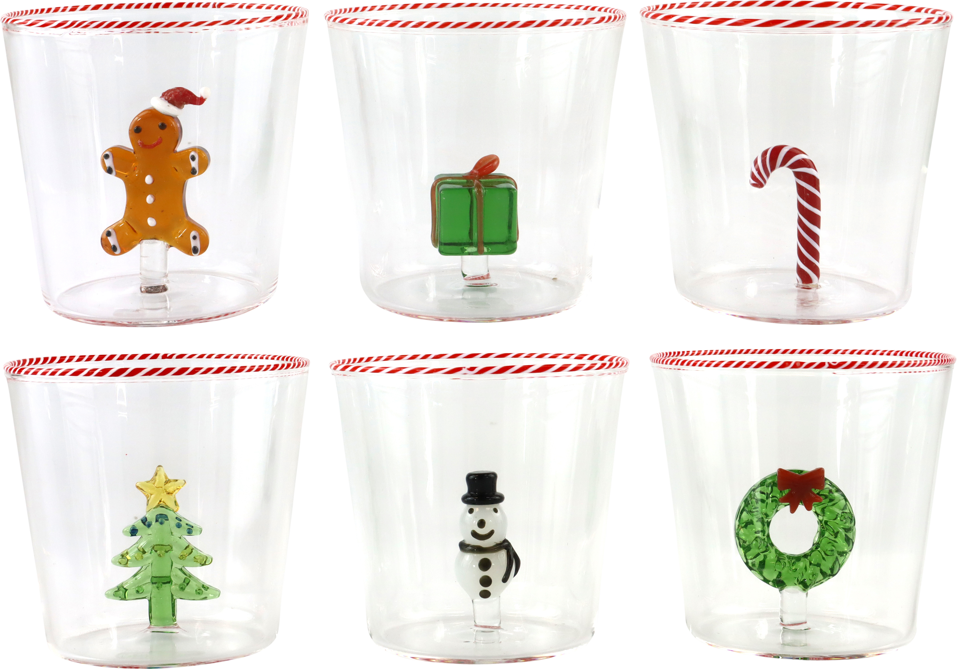 3848 GLASSES XMAS PARTY  S/6