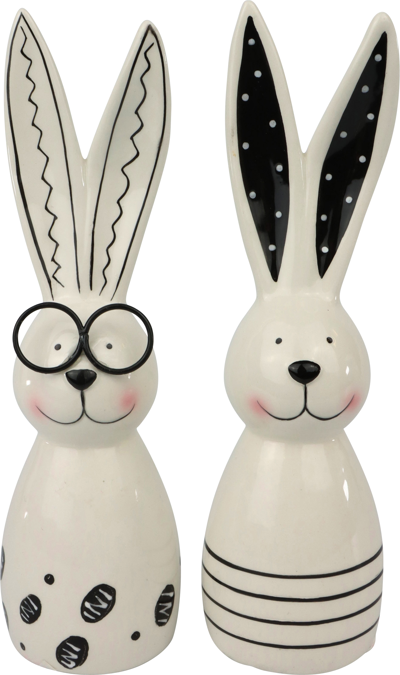 3924 RABITTS MONOCHROME EASTER  S/2