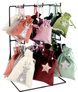 4070 VELVET BAGS XMAS  S/24