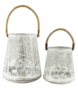 4208 LANTERNS CERVO D' ARGENTO  S/2