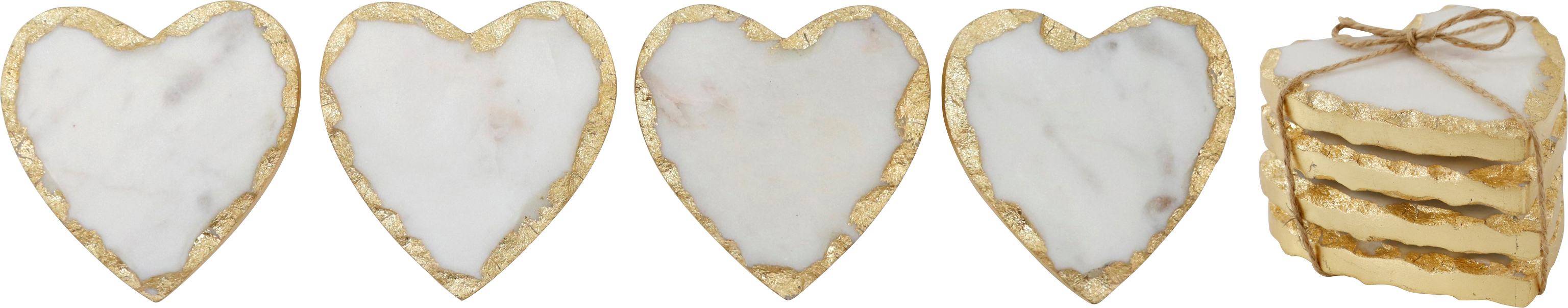 4631 SOTTOBICCHIERI CUORE  CARRARA  4PZ