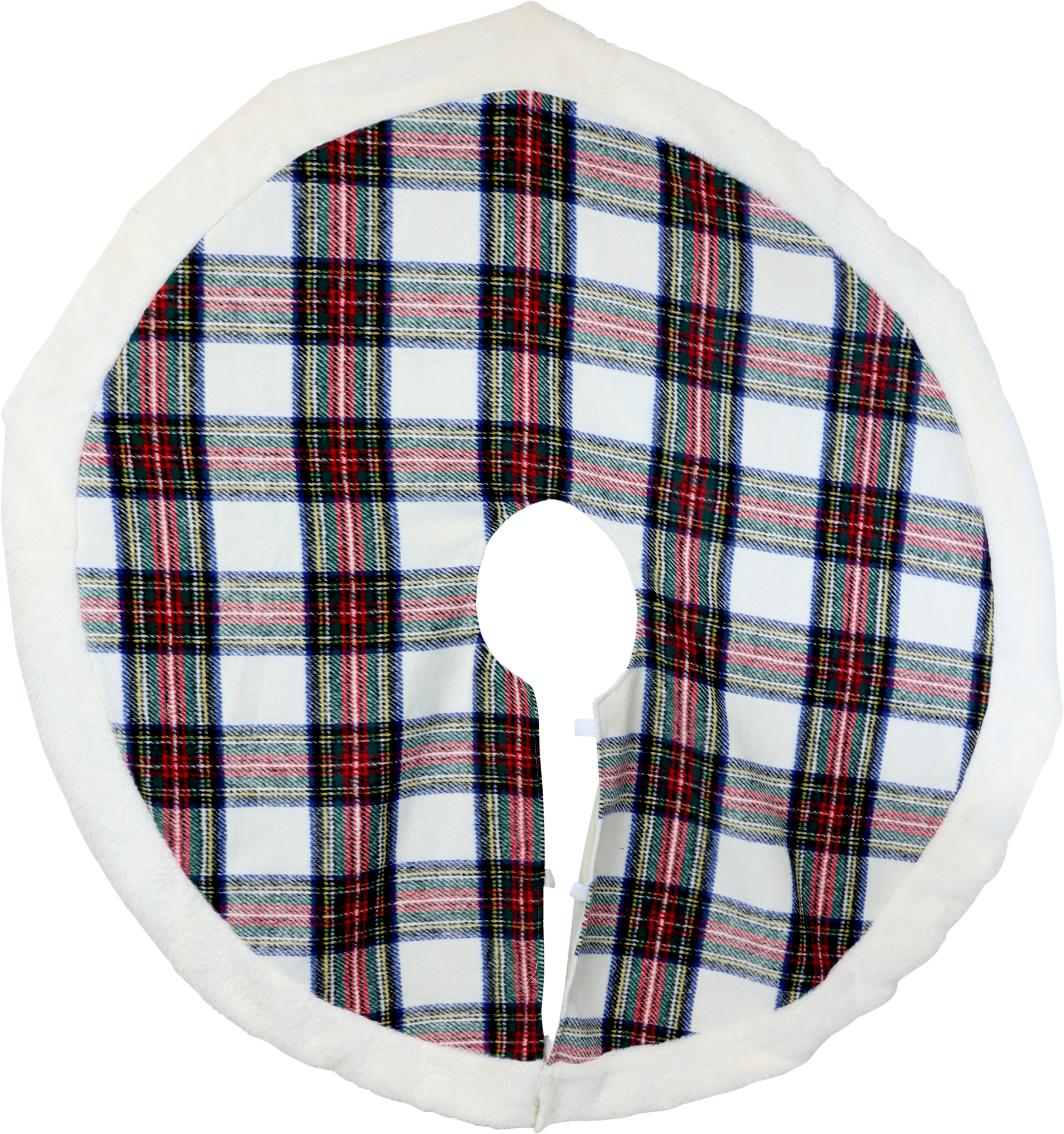 4707 XMAS TREE SKIRT TARTAN TWIST