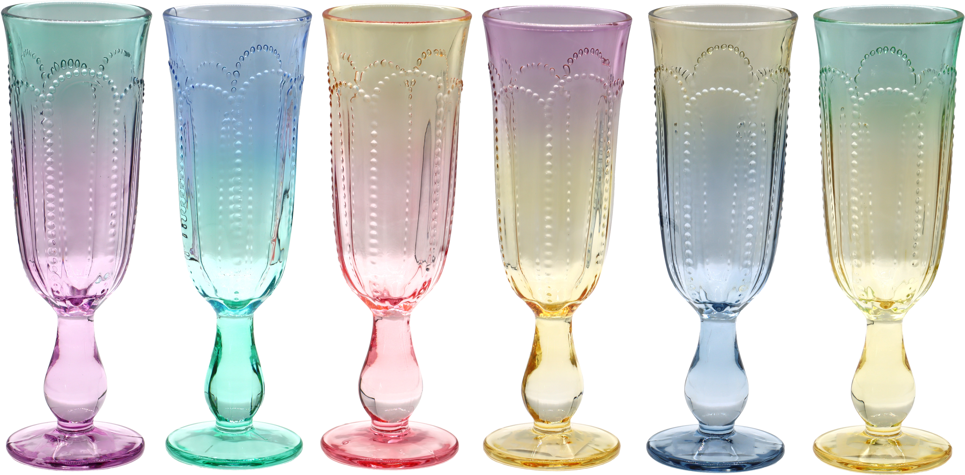 4749 COPAS DE CHAMPÁN VIVA COLOR  S/6