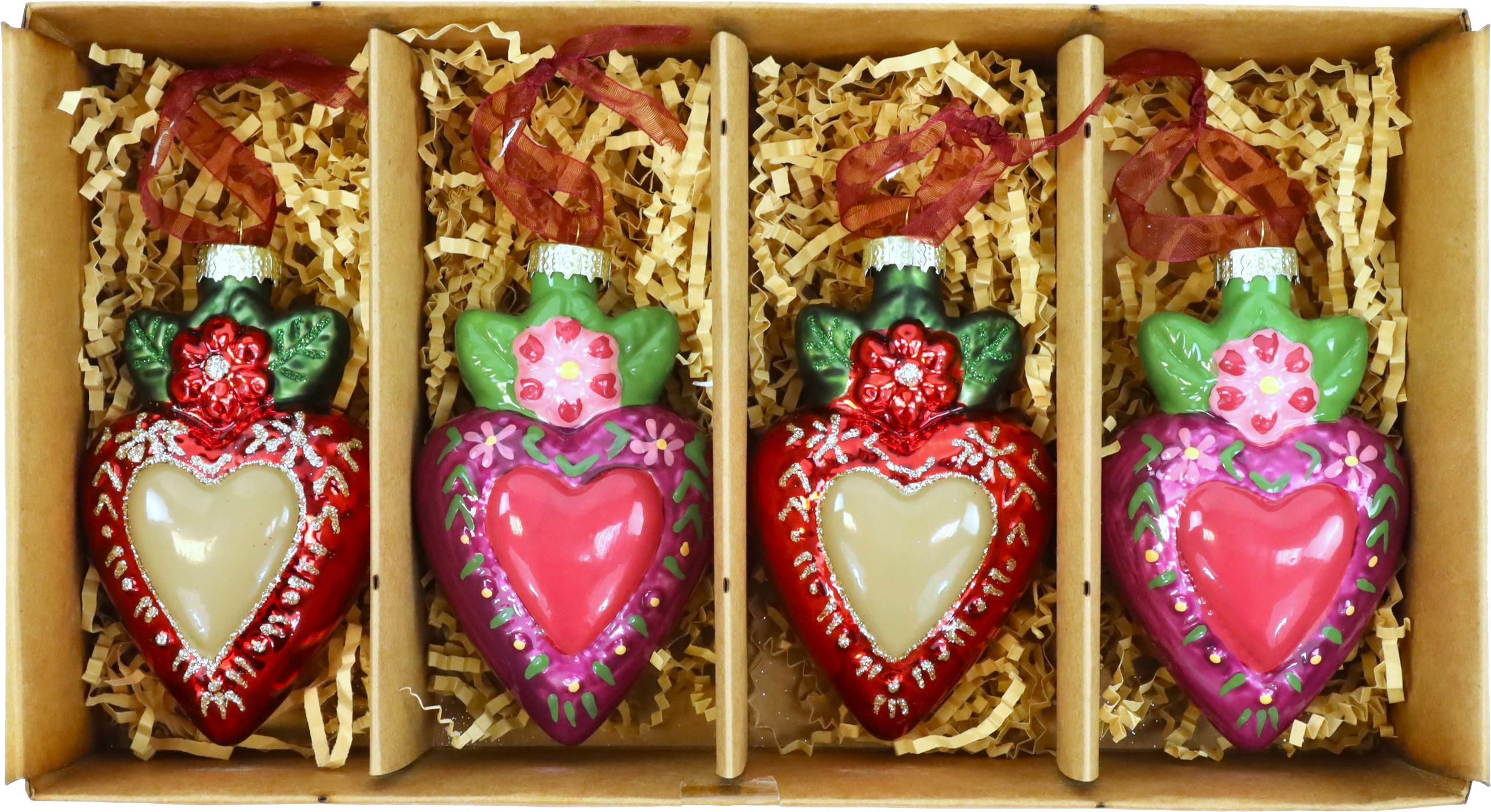 4920 GLASSHANGER FOLK HEARTS  S/4