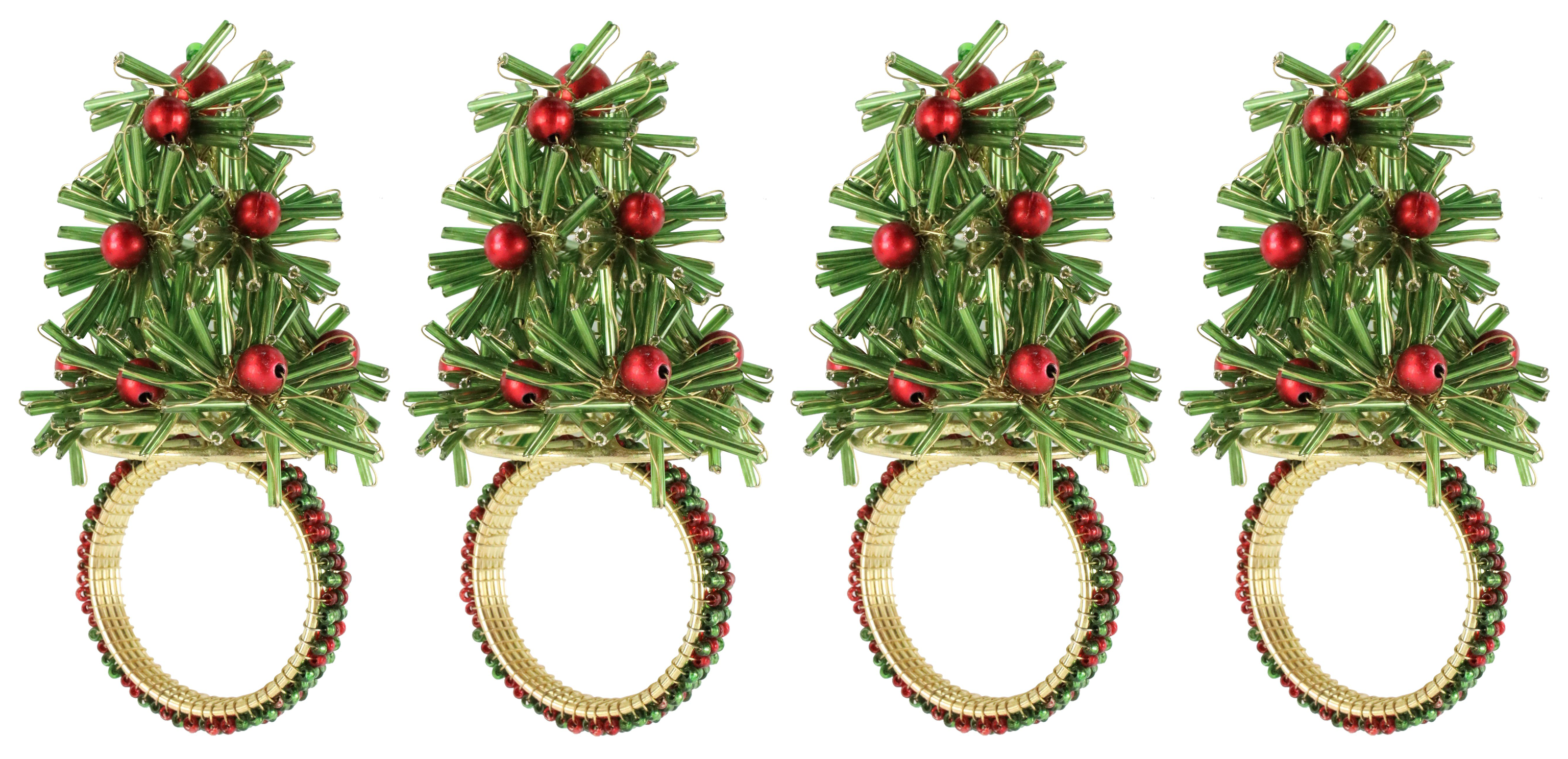 5125 SERV.RINGE WEIHNACHTSBAUM  S/4
