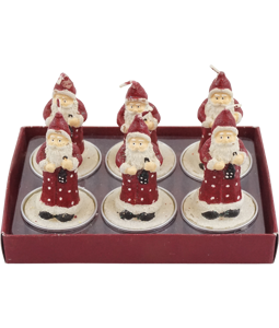 5368 TEALIGHTS  SANTA CLAUS  S/6