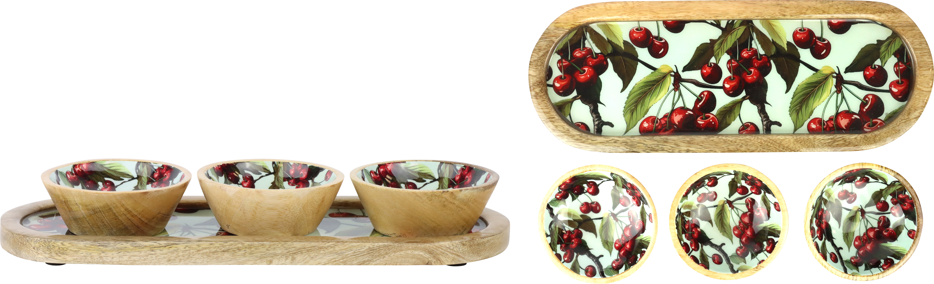 5537 CUENCO CONJUNTO CHERRY CHARM  S/4