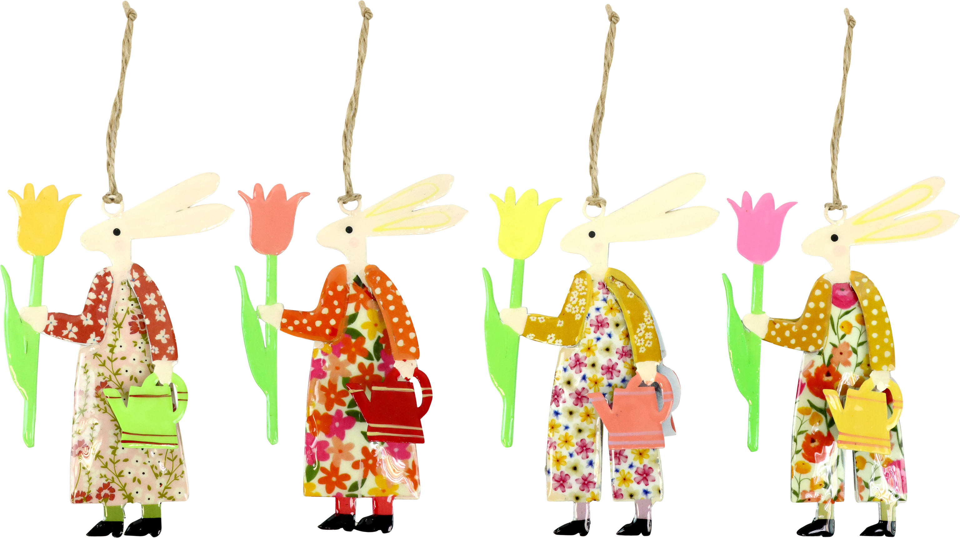 5821 PENDANTS BUNNY GARDENER  S/4