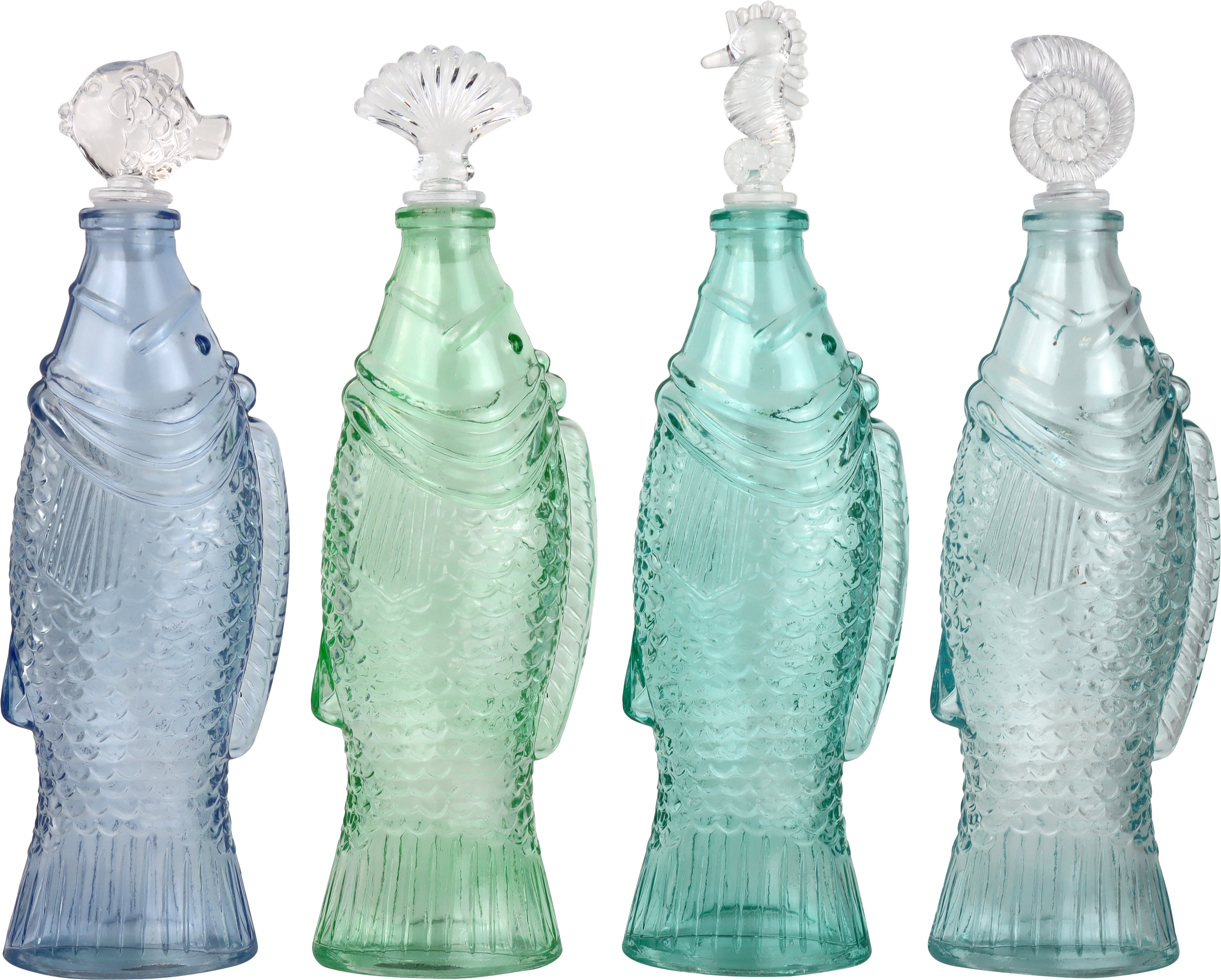 6011 CARAFAS DE CRISTAL FISH&FIZZ  S/4