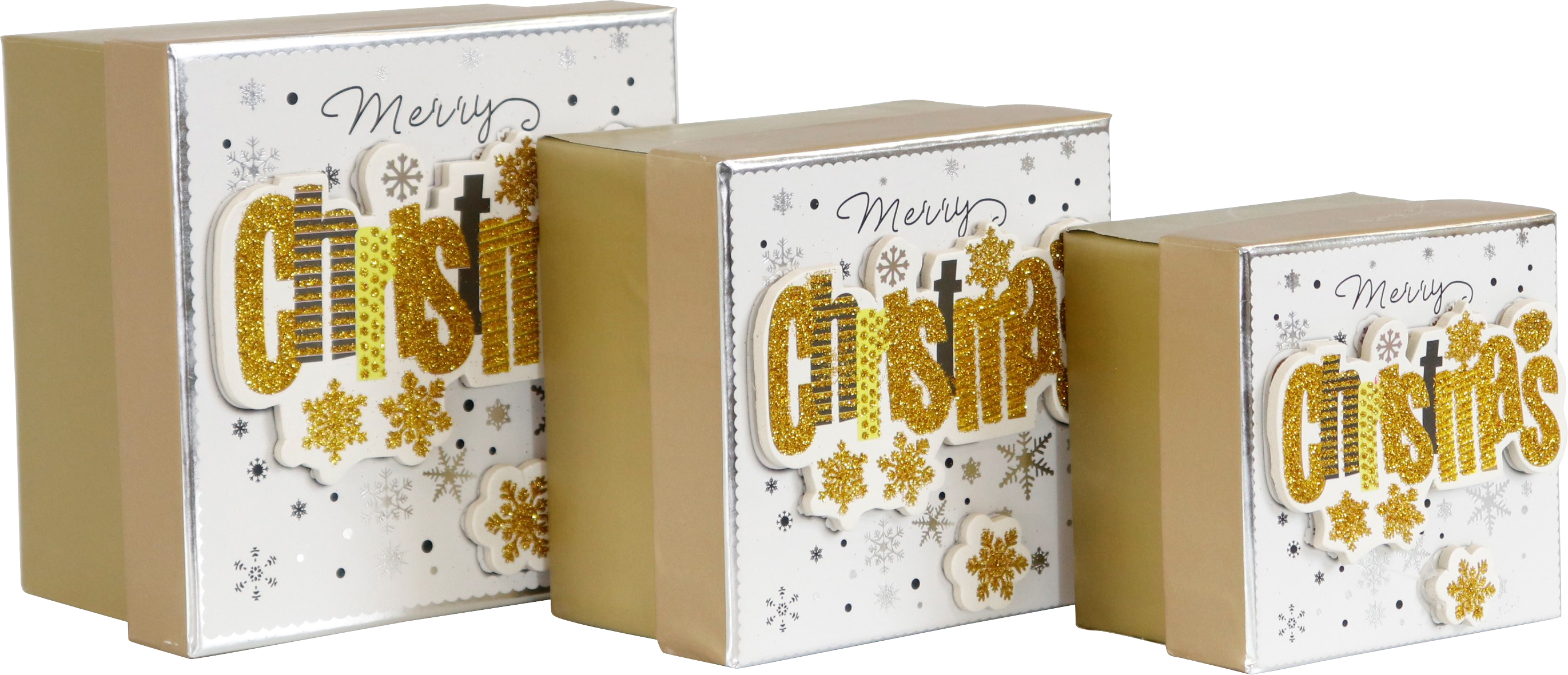 6022 SCHACHTELN MERRY CHRISTMAS  S/3