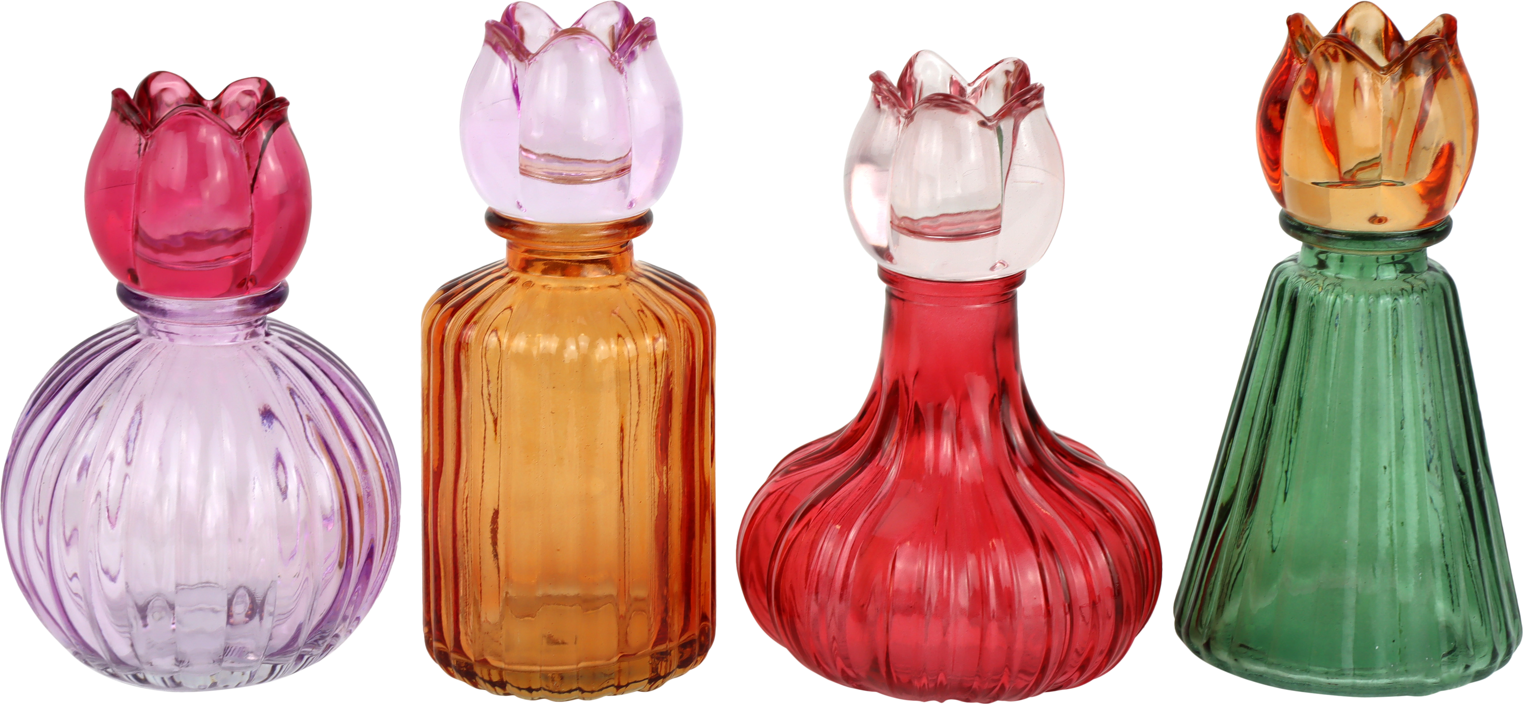 6484 CANDELABRO FLORA FLAME  S/4