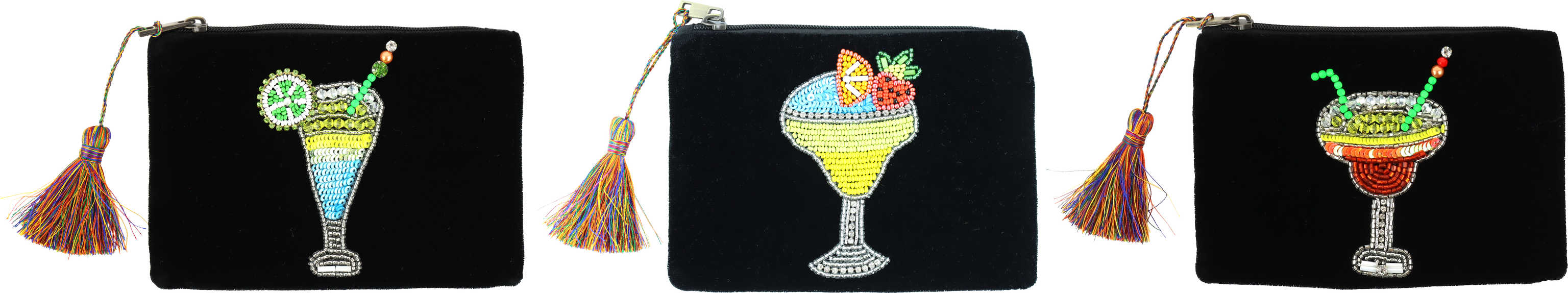 6543 POCHETTE À PERLES COCKTAIL  3P