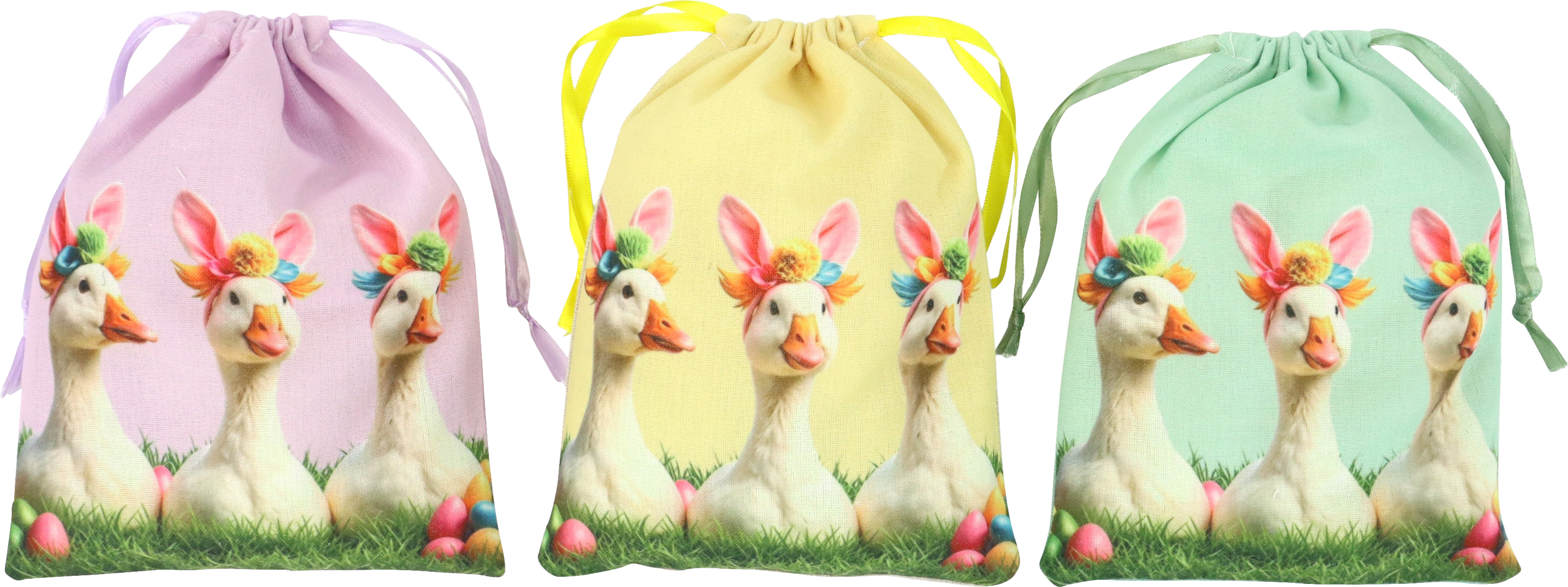 6676 STRINGBAGS BUNNY GOOSE  S/3
