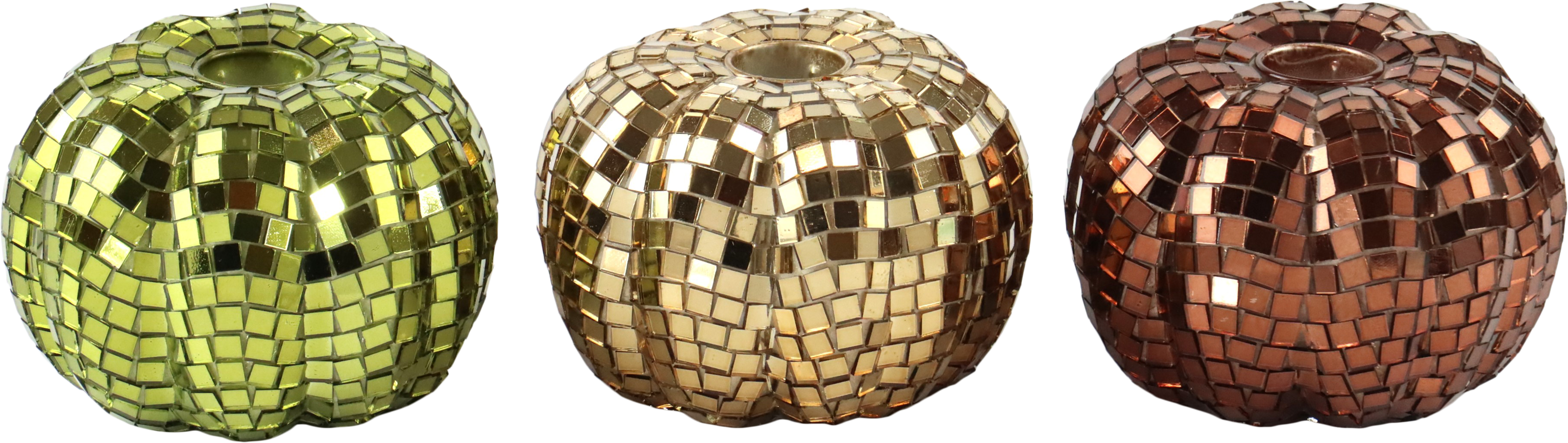 6679 CANDELABRO PUMPKIN GLOW  S/3