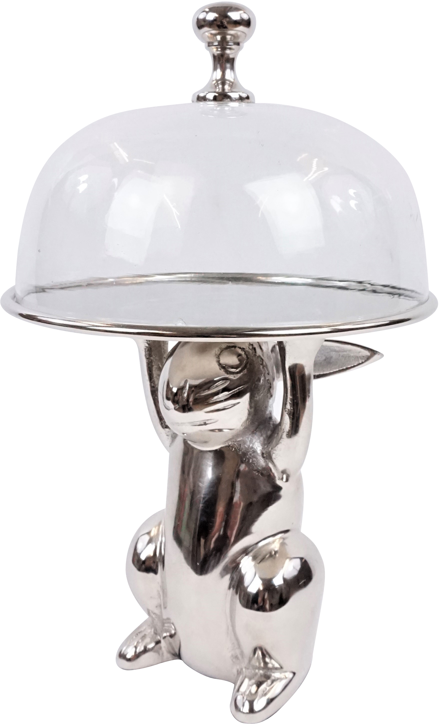 6730 GLAS DOME WITH STAND BUNNY