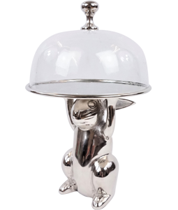 6730 GLAS DOME WITH STAND BUNNY