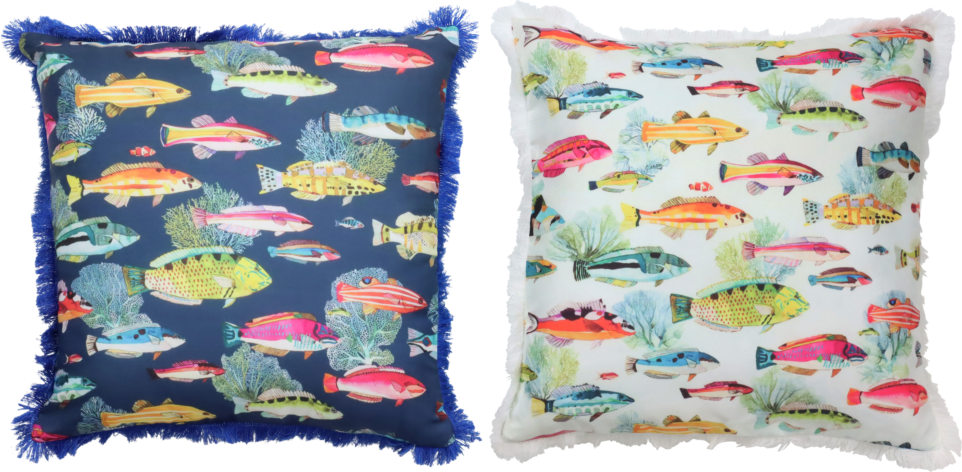 6857 HOUSSES  FANCY FISH  40X40 2P