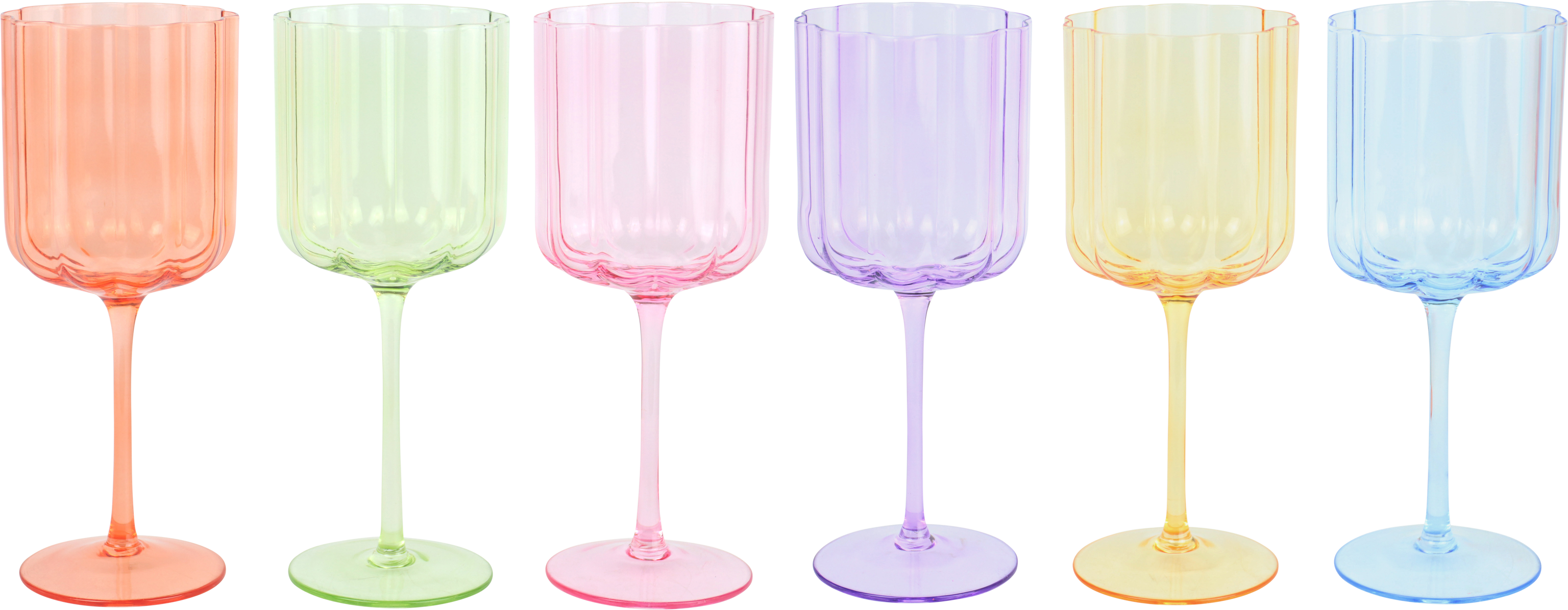 6942 COPAS DE VINO BLOOMING GRACE  S/6