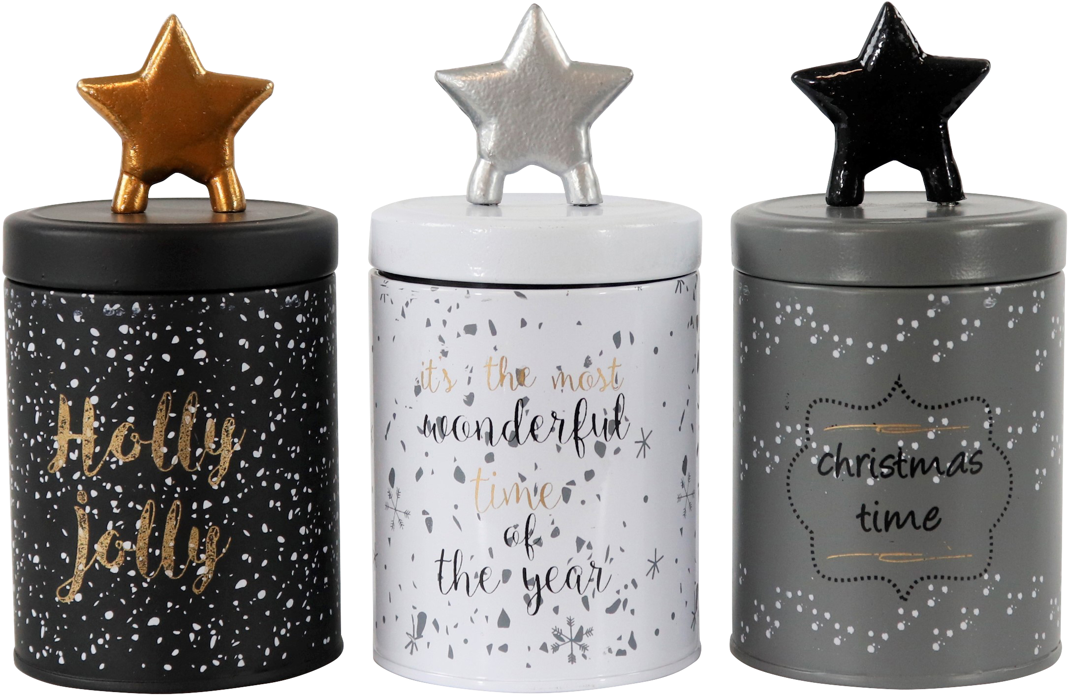 7314 VORRATSDOSEN HOLLY JOLLY  S/3