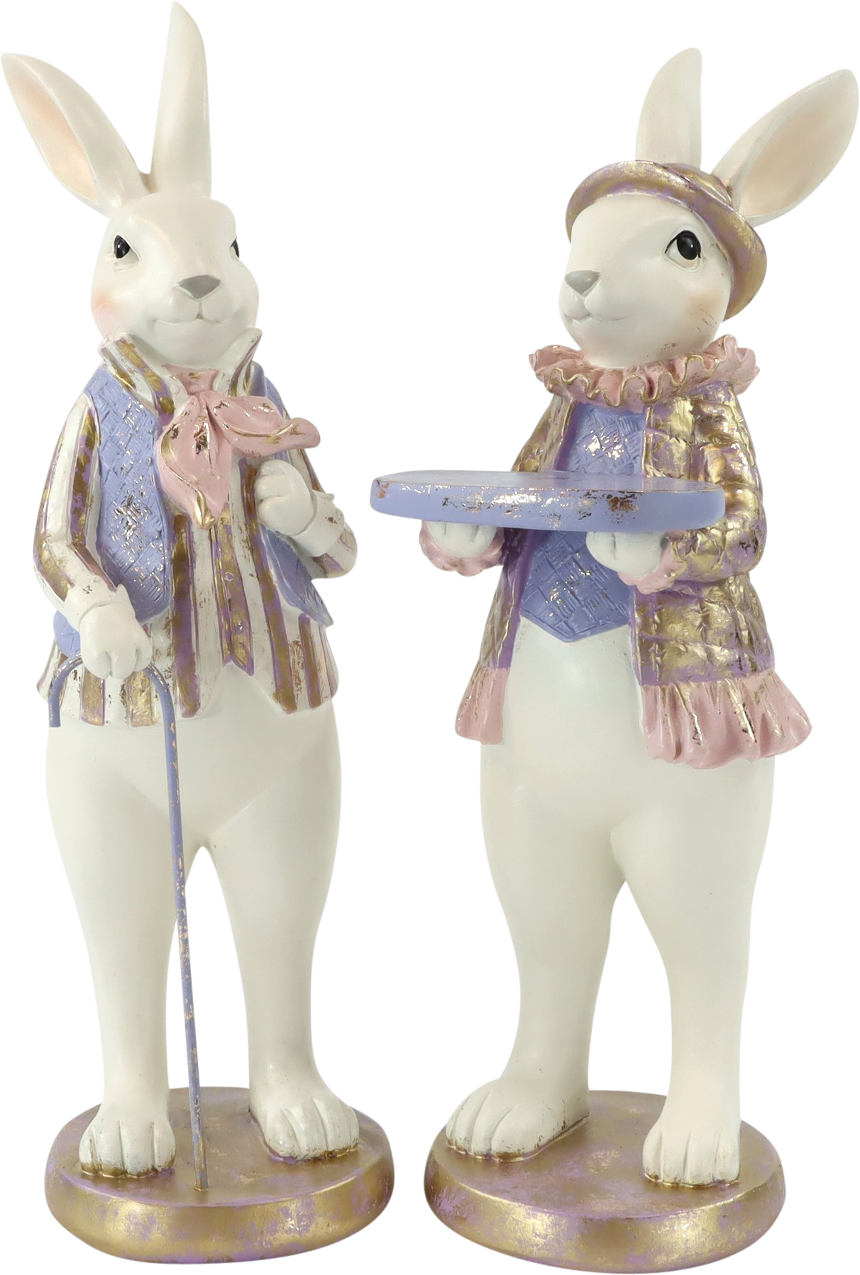 7327 RABBIT COUPLE MAUVELLE  S/2