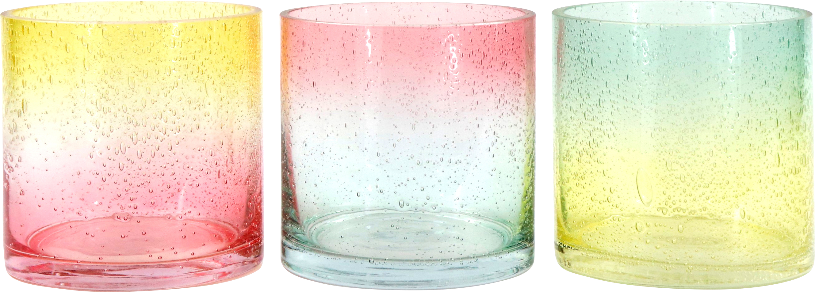 7468 VASES/PHOTOPHORES RAINBOW  3P