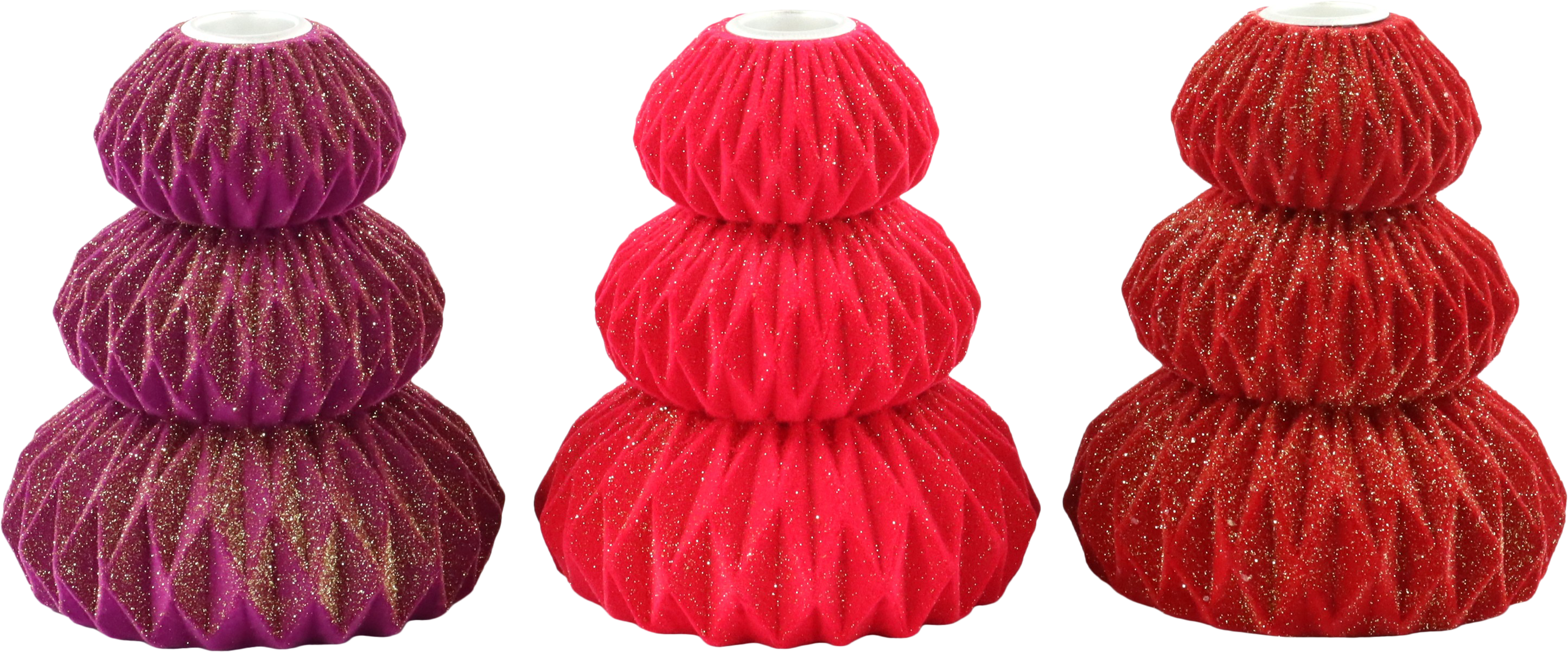 7702 CANDELABROSPARAÁRBOLES VELVET  S/3