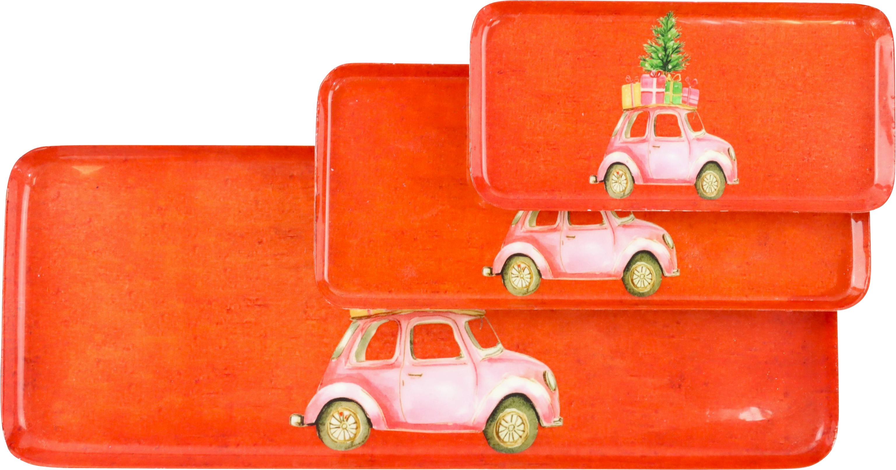 7746 TRAYS JOLLY CHEER  S/3