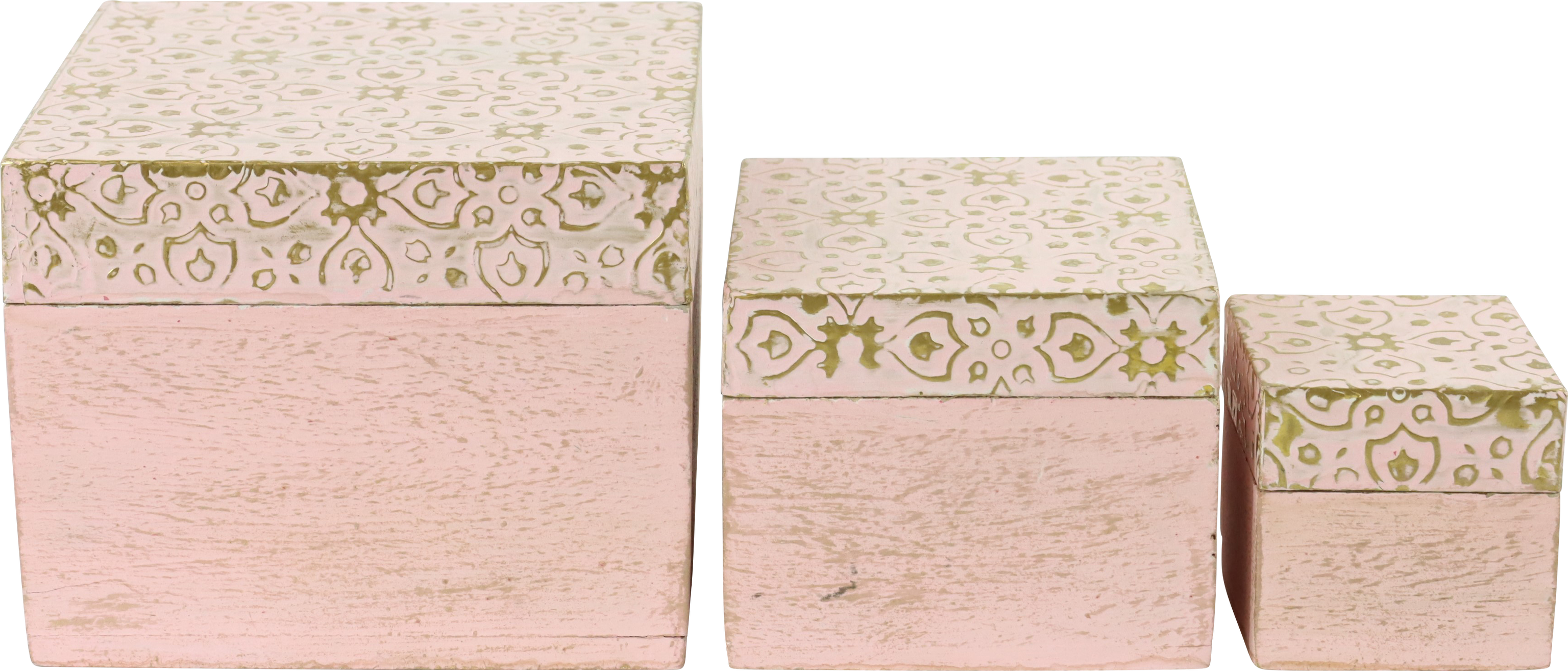 7865 CAISSES EN BOIS PASTEL PARTY  3P