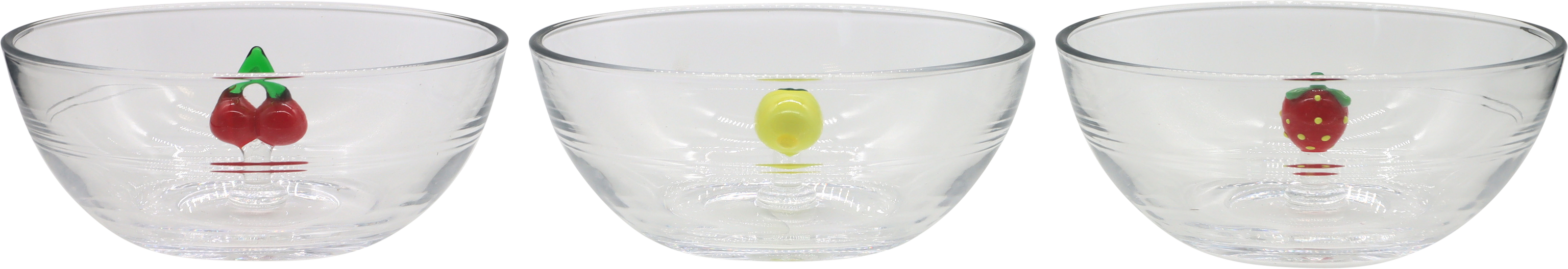 7891 CIOTOLE IN VETRO FRUITS  3PZ