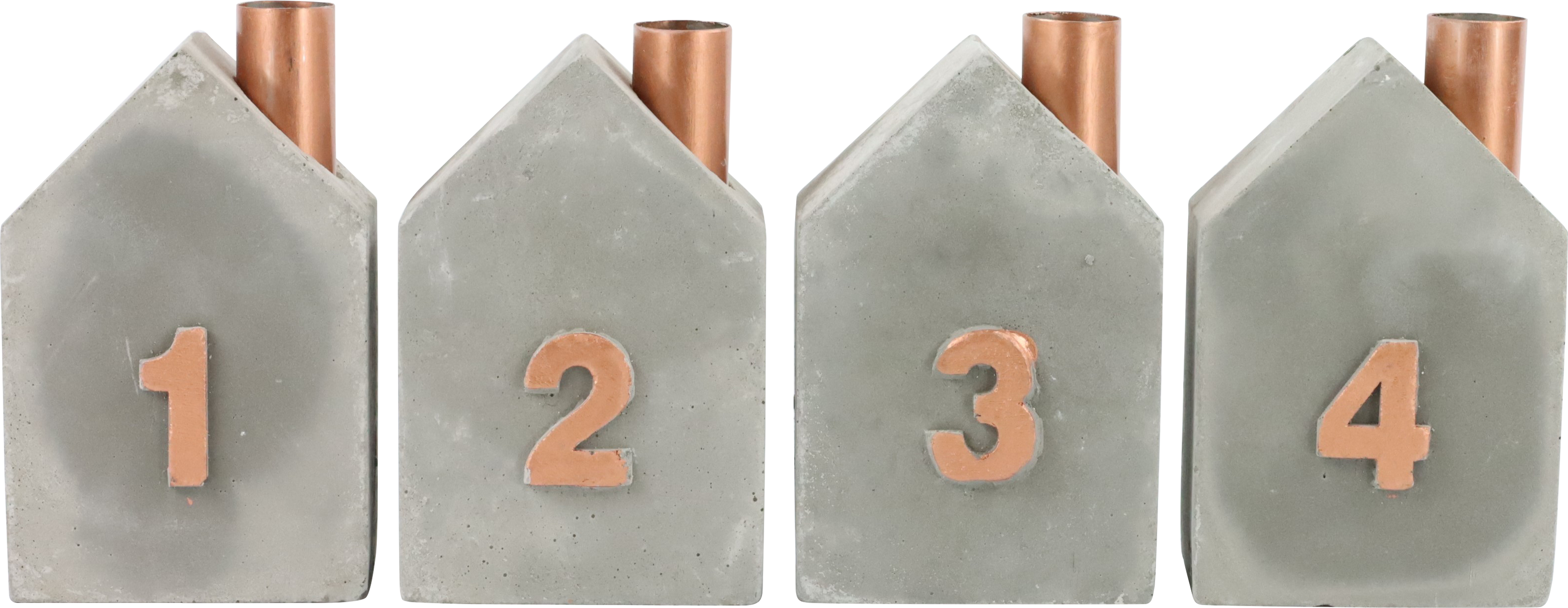 7908 LEUCHTER ADVENTSHÄUSER  S/4