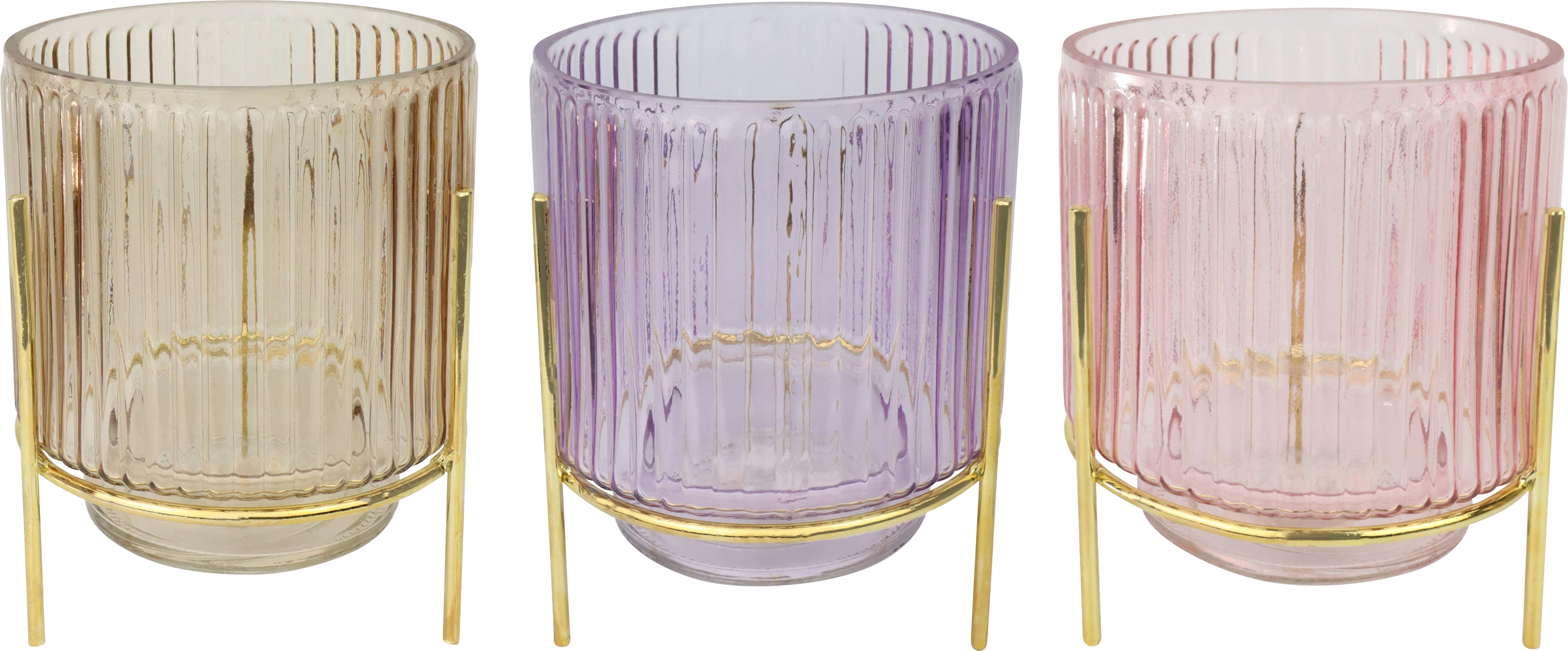 8116 PHOTOPHORES À PIEDS  BERRY  3P