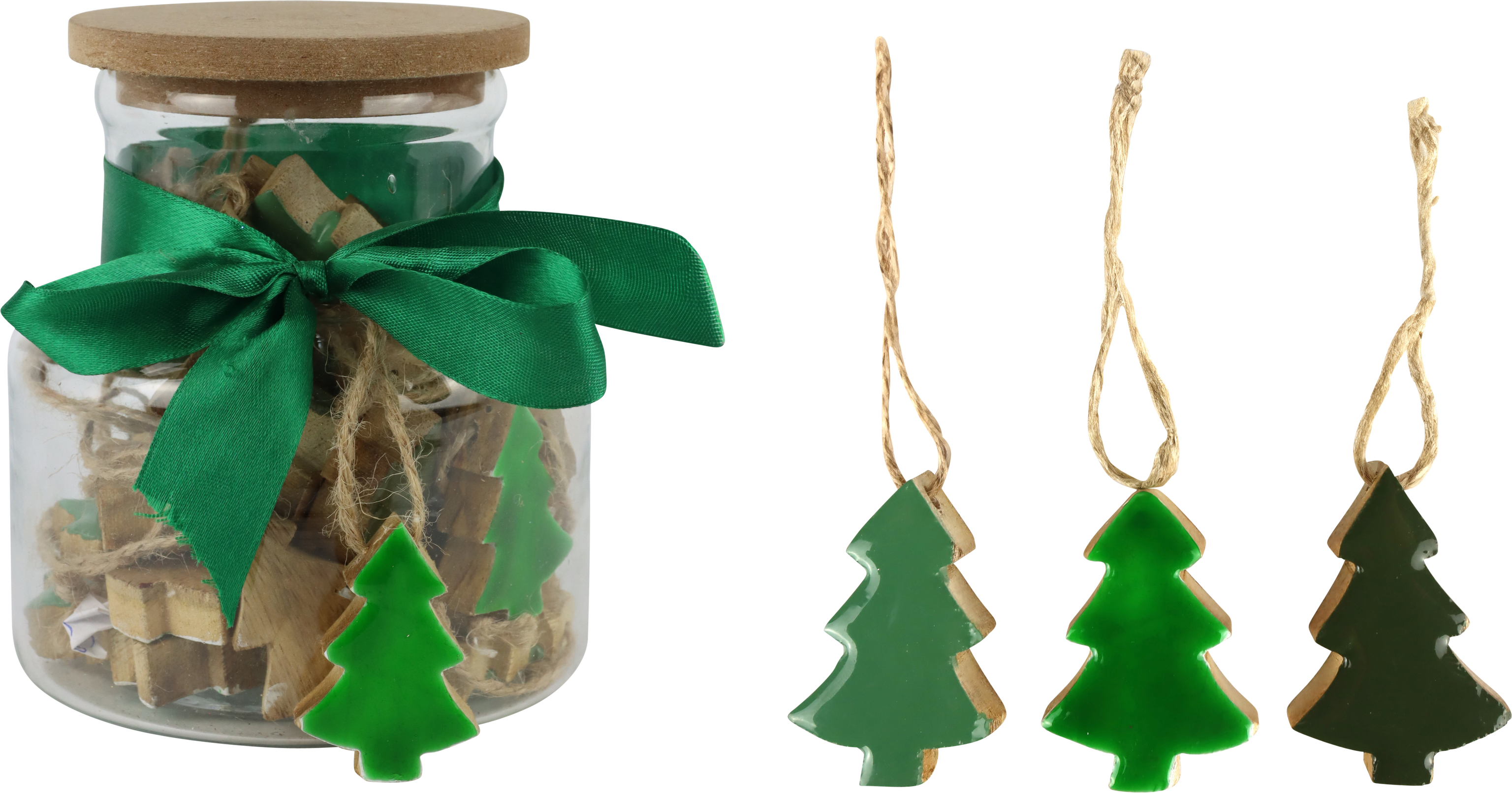 8134 JAR WITH TREE ORNAMENTS SILVA  S/31