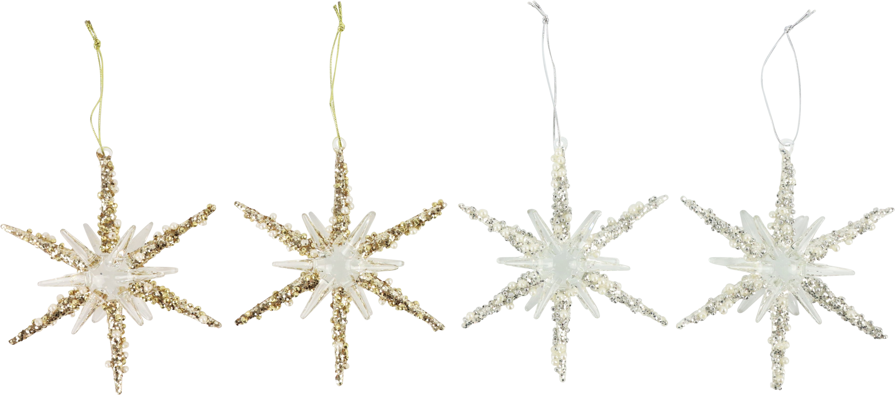 8178 BIJOUX EN VERRE ÉTOILE  4P